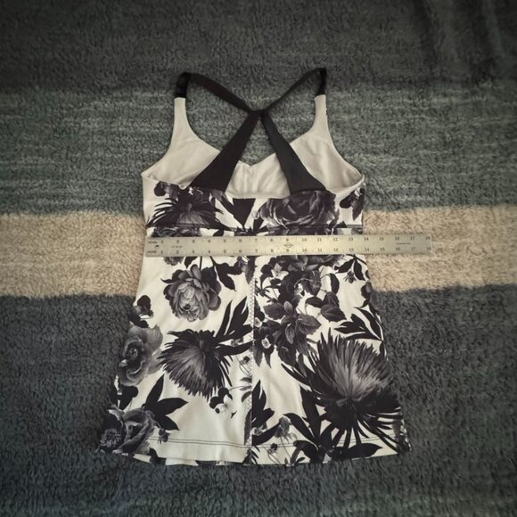 Lululemon Push Ur Limits Tank Brisk Bloom Black White / Black - Picture 2 of 5